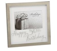 50th Birthday Mirrored Photo Frame 6 x 4