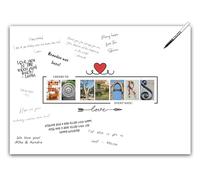 50th Birthday Party Decorations Supplies - Guest Book Alternative Poster. Signing Anniversary Board for Women or Men. Wall Art Decor Card for Him or Her Turning 50 Years Old. A3 Signature Banner