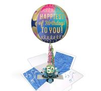 50th Birthday Pop Up Card & Floating Balloon In A Box Surprise Gift Send Direct with a Handwritten Card By LK