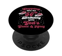 50th Birthday Queen Stepping God's Grace Mercy 50 Years Old PopSockets Adhesive PopGrip