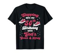 50th Birthday Queen Stepping God's Grace Mercy 50 Years Old T-Shirt