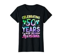 50th Birthday Shirt Women 50 Year Old Tie Die Birthday T-Shirt