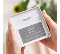 50th Birthday Solid Sterling Heart Bracelet My Posh Shop Silver One Size