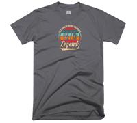 50th Birthday T Shirt 50 Years of Being Awesome Legend Born in 1975 Vintage Funny Joke Gift Tee Top (UK, Alpha, XXL, Regular, Regular, Charcoal)