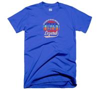 50th Birthday T Shirt 50 Years of Being Awesome Legend Born in 1975 Vintage Funny Joke Gift Tee Top (UK, Alpha, XL, Regular, Regular, Blue)