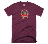 50th Birthday T Shirt 50 Years of Being Awesome Legend Born in 1975 Vintage Funny Joke Gift Tee Top (UK, Alpha, XL, Regular, Regular, Maroon)