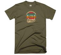 50th Birthday T Shirt 50 Years of Being Awesome Legend Born in 1975 Vintage Funny Joke Gift Tee Top (UK, Alpha, M, Regular, Regular, Military Green)