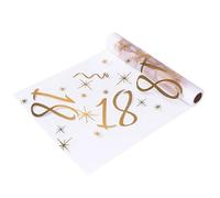 50th Birthday Table Runner Decorations Gold, 50th Happy Birthday Table Runners Cloth for Party Decor 50 Years Old Men Women 28cmx10m