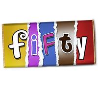 50th Birthday Wrapper - Choose from Just The Wrapper or Wrapper & Bar - 50th Birthday Gift (Just The Wrapper)