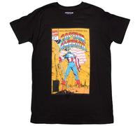 50th Comic Cover T-Shirt Captain America Black XL