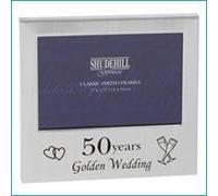 50th Golden Wedding Anniversary Photo Frame - 13 x 14 cm