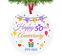 50th Wedding Anniversary Christmas Ornaments 50th Anniversary Marriage Gifts for Couple Husband Wife Ceramic Ornament 50 Years As Mr. & Mrs. Gift for Couple Husband Wife Married Parents Grandparents
