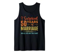 50th Wedding Anniversary Cute Couples Husband Wife 50 Years Tank Top