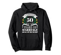 50th Wedding Anniversary Golden Wedding Gift Idea Couple Pullover Hoodie