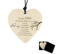 50th Wedding Anniversary Wooden Heart Plaque Gifts For Him Boyfriend Birthday Gifts For Couples Wife Birthday Gifts Birthday Gifts For Girlfriend 50 Years Anniversary For Boyfriend Gifts Husband Gifts