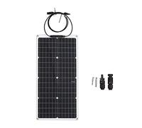 50W 18V Solar Panel Monocrystalline High Efficiency IP65 Portable Solar Photovoltaic Panel for Car RV Marine Boat Camping Outdoor Power Supply
