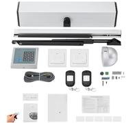 50W Automatic Door Opener & Closer, Electric Swing Door Operator for Interior/Exterior, 360° Rotating Handle + 2 Remotes + 2 Switches + 5 ID Cards + Control Panel