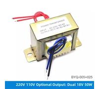 50W Dual 18V AC Power Transformer for Audio Tone Boards - Pure Copper Windings, 110V/220V Input, Magnetic Core, Gold Finish(BYQ-005_220V)