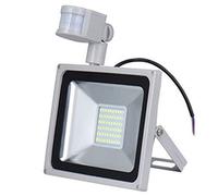 50W LED Flood Lights Outdoor with PIR Sensor, IP65 Waterproof Work Lighting, 4000LM 6500K (Cold White) Garden Pond Lamp Landscape Light Roads Light for Yard Garage Warehouse Parking Lot