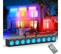 50W LED Stage Light Bar Uplights, 4-in-1 RGBW DJ Lighting with Remote, Sound Activation & DMX Control - for Stage, Events, Wedding, Church, Party, Disco