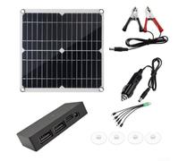 50W Portable Solar Panel USB Charger - Monocrystalline Foldable Power for Camping Hiking - 18V Output with Type-C & Dual USB - Compact 280mm Design for Outdoor for battery Charging