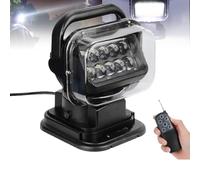 50W Remote Control LED Search Light for Truck, Auto Home-Position - 360 Rotating Outdoor Spot Driving/LED Work/Fog Lights, Mount Marine Spotlight for Boat(Black)