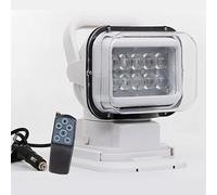 50W Remote Control LED Search Light for Truck, Auto Home-Position - 360 Rotating Outdoor Spot Driving/LED Work/Fog Lights, Mount Marine Spotlight for Boat(White)