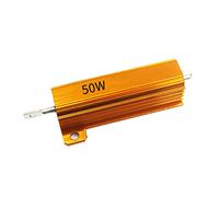 50W Resistor Aluminum Shell Resistors 1.5R Resistor Wirewound Resistor for Doorbell, Led, Power Supply Equipment (Gold)