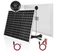 【50W Solar Panel 18V Kit】DERUXI Solar Panel 50W 18V Kit: Mono Solar Charger 50W with Integrated PWM Charge Controller 6A+2 Pair SAE Cable, PV Solar Camper Plates for Gel, AGM, Lithium Batteries 12V