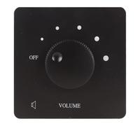 50W Volume Control Knob, 5 Gears Tuning in Wall Volume Controller Impedance Matching for Home Speakers, for Dedicated Audio Zone Volume Adjustment (Black)