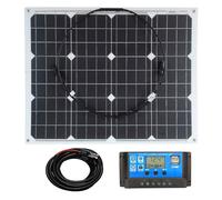 (50w White, Solar Panel & Kit) 30/50/100w Flexible Solar Panel PV Photo-voltaic Boat Marine Caravan Home Flexi