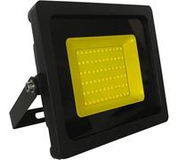 50W Yellow LED Slimline Floodlight, Waterproof Outdoor Light, IP65 Rated Focus Light for Medium Gardens & Commercial Effect Lighting, Energy-Efficient A+, 400W Equivalent with 120-Degree Beam Angle