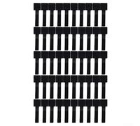 50x Adjustable Cord Organizers for Management of Data and Charging Cables at Home (Black)