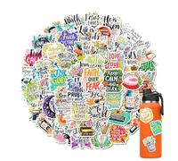 50x Bible Stickers - Christian Bible Vinyl Decals, Faith Based Sticker Set | Durables Waterproof Bible Verse Stickers, Cartoon Waterproof Scrapbooking Decals for Laptop Scooter Bag Water Bottle