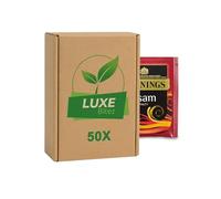 50x Black Assam Tea Bags - Strong, Bold & Malty Flavor | Individually Wrapped Tea Sachets Envelopes | Refreshing Premium Tea | Compatible with Twinings By Luxe Bitez