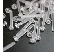 50x Clear Acrylic Pan Head Plastic Screws & Bolts M2 x 16mm, Nuts & Washers