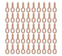 50x Copper Plated Dent Puller Rings for Spot Welding Welder, Car Body Panel Straight Dent Pulling Washers, Repair Tool Accessories for Automotive
