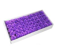 50x Craft Soap Flowers - Med Rose - Lavender