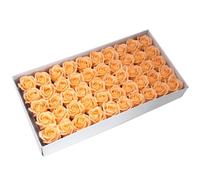 50x Craft Soap Flowers - Med Rose - Peach