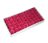 50x Craft Soap Flowers - Med Rose - Rose