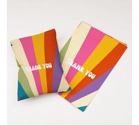 50x Designer Poly Mailer Bag Mailing Postal Bags Gifts Shipping Wrapping Design Pattern Envelope for Mail 10x13 Inch (255 x 340 mm) - Rainbow Thank You