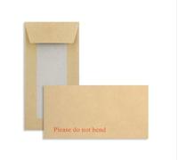 50x DL Manilla Hard Board Back Envelopes - 220x110 mm - Cardboard Backed Please Do Not Bend Envelope with Peel & Seal Strip - Perfect for Mailing, Posting & Storing Important Documents