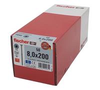 50x Fischer Granite 8, 0x200 Stainless Steel A4 Tx Countersunk Head Thread Screw