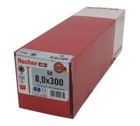 50x Fischer Granite 8, 0x300 Stainless Steel A2 Tx Countersunk Head Thread Screw