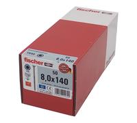 50x Fischer Wood Screws Stainless Steel A4 TX Countersunk Part Thread 8x140 mm