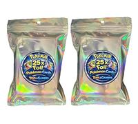 50x Foil Pokémon Cards Bundle | All Holo Shiny Assorted Lot | Official Foils From TCG Packs in Iridescent Bag - Toys & Gamers