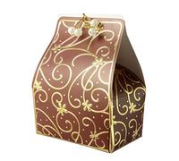 50x Foil Stamped Luxury Favour Boxes - Wedding Gold Silver Sweets[Bronze]