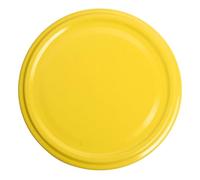 50x Glass Jar Lids Twist Off 82mm Metal Replacement Caps for Jam Honey Pickle Vegetables Fruits Plain Colors Metal Preserving Lid (Yellow)