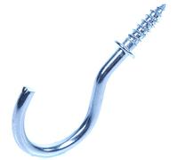 50x Large 38mm/1.5" Flush Cup Hooks - Shed/Garage Tool Holders
