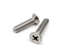 50x M1.2 M1.4 M1.6 M2 M2.5 M3 M3.5 M4 Micro Small Black 304 Stainless steel Cross cross Flat Countersunk Head Screw Bolt(304 stainless,18mm,M1.6)